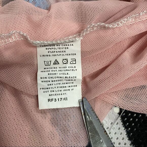 PICADILLY, Women’s multicolored top,XL, sleeveless, lined,open weave - Picture 4 of 6